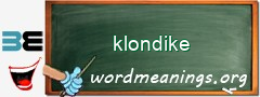 WordMeaning blackboard for klondike